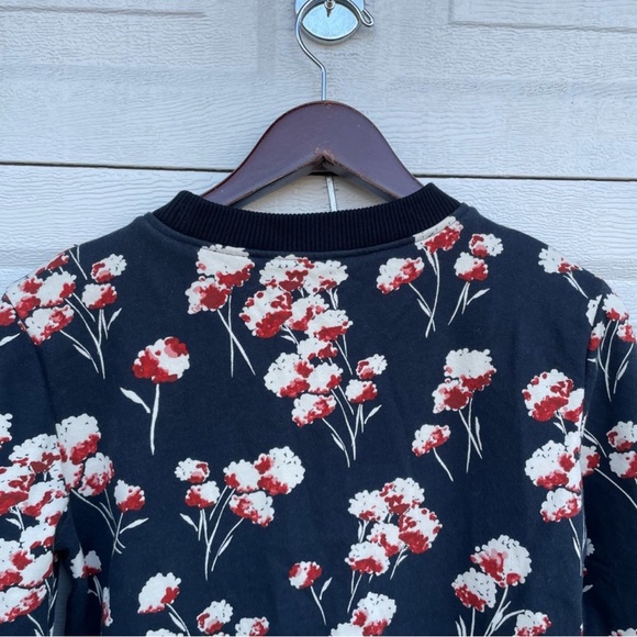 Tory Burch Women’s sweatshirt Black Floral Polka Dot Small - Picture 6 of 9